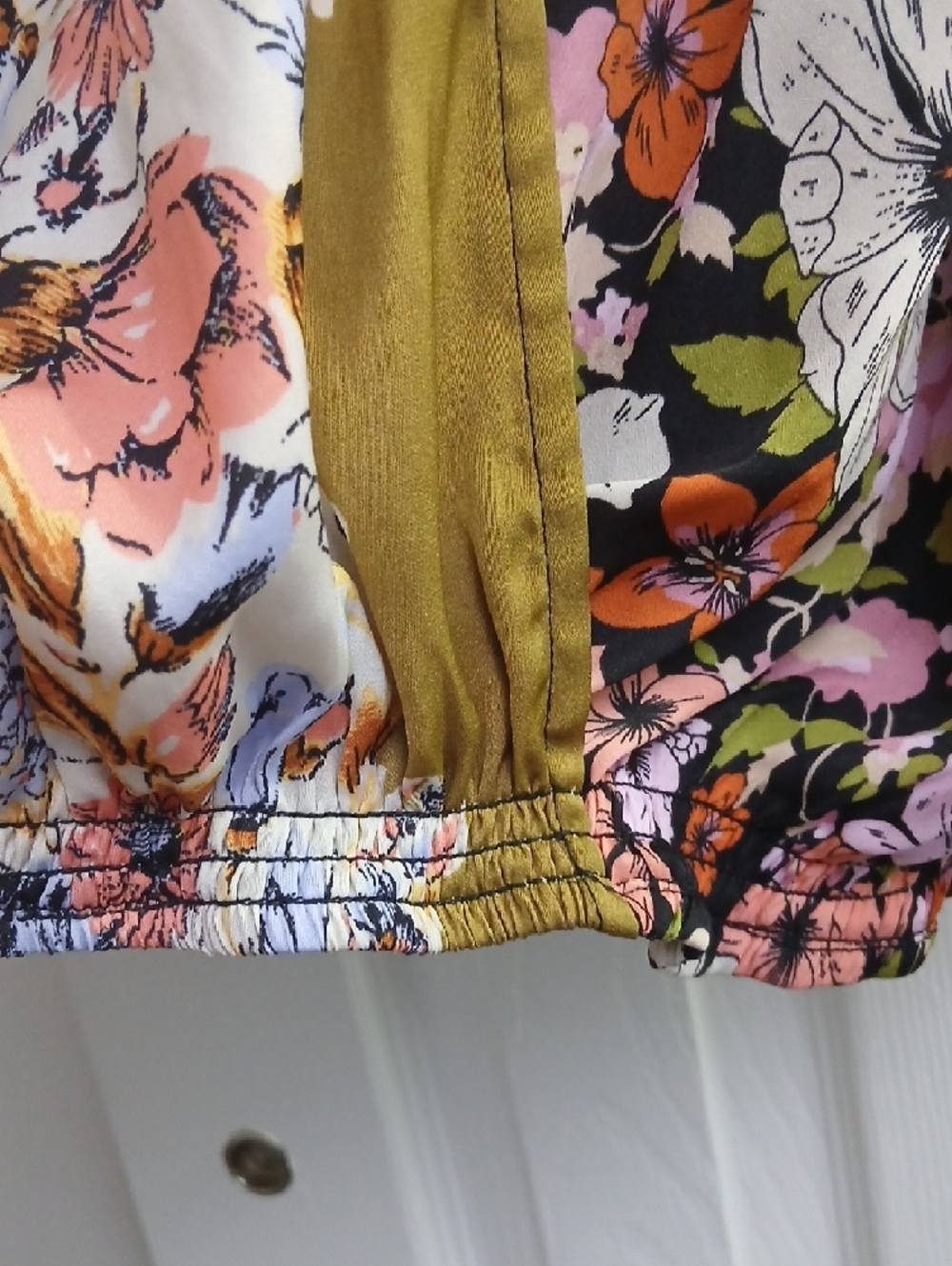 Free People Floral Crop Open Front Snap Sleeveless Women’s Top With Ties - Picture 5 of 15